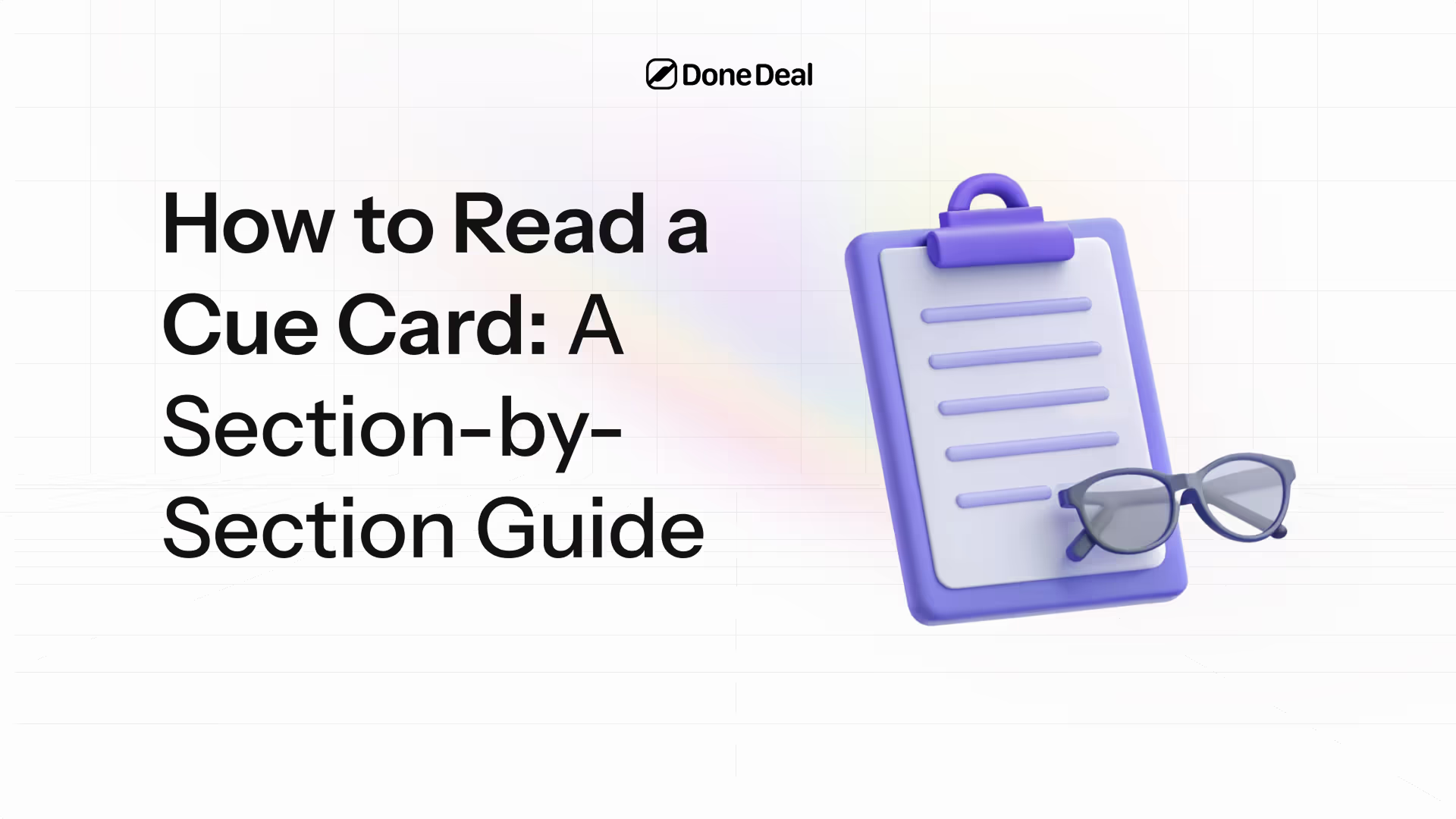 How to read a cue card: a section-by-section guide